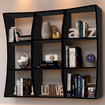 Nicho 6 Prateleiras Preto - Panorama Sistemas