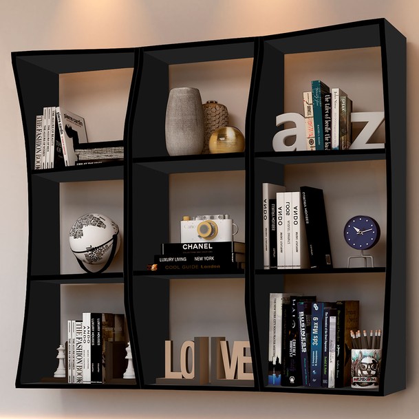 Nicho 6 Prateleiras Preto - Panorama Sistemas