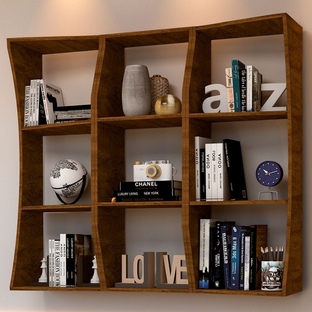 Nicho 6 Prateleiras Marrom - Panorama Sistemas