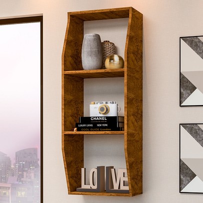 Nicho 2 Prateleiras Hórus Marrom - Panorama Sistemas