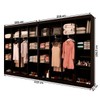 Closet Casal 16 Prateleiras 4 Cabideiros Preto - Panorama Sistemas