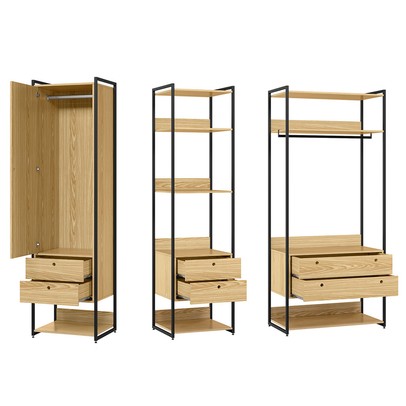 Closet Industrial 1 Porta 6 Gavetas Marrom - Panorama Sistemas