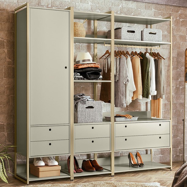 Closet Industrial 1 Porta 6 Gavetas Bege - Panorama Sistemas