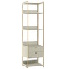 Closet Industrial 2 Gavetas 4 Prateleiras Bege - Panorama Sistemas