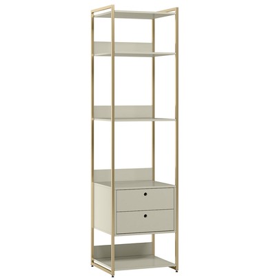 Closet Industrial 2 Gavetas 4 Prateleiras Bege - Panorama Sistemas