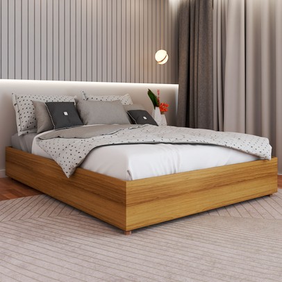 Cama Casal Box Marrom - Panorama Sistemas