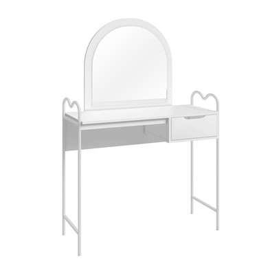Penteadeira 1 Gaveta com Espelho Branco - Panorama Sistemas