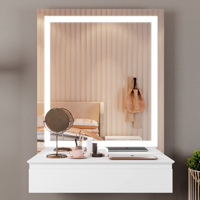 Penteadeira Camarim 1 Gaveta Branco - Panorama Sistemas