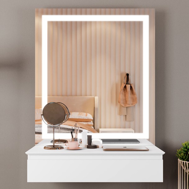 Penteadeira Camarim 1 Gaveta Branco - Panorama Sistemas