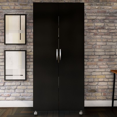 Armário para Escritório 2 Portas Preto - Panorama Sistemas