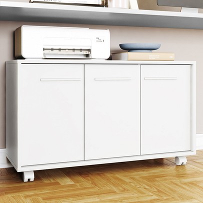 Armário para Escritório 3 Portas Branco - Panorama Sistemas