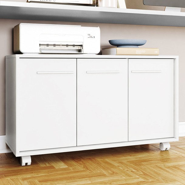 Armário para Escritório 3 Portas Branco - Panorama Sistemas