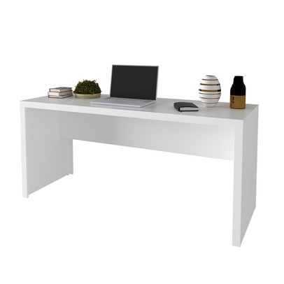 Mesa para Escritório Rústico Branco - Panorama Sistemas