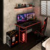 Mesa Gamer Vênus 2 Prateleiras Grafite - Panorama Sistemas