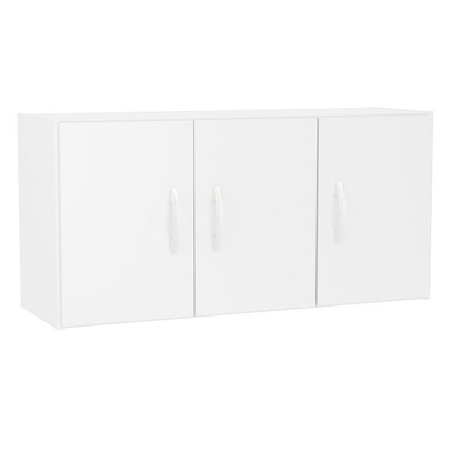 Armário Aéreo Lavanderia 3 Portas 1 Prateleira Branco - Panorama Sistemas