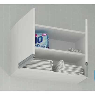 Armário Aéreo Lavanderia 2 Portas Brv Branco - Panorama Sistemas