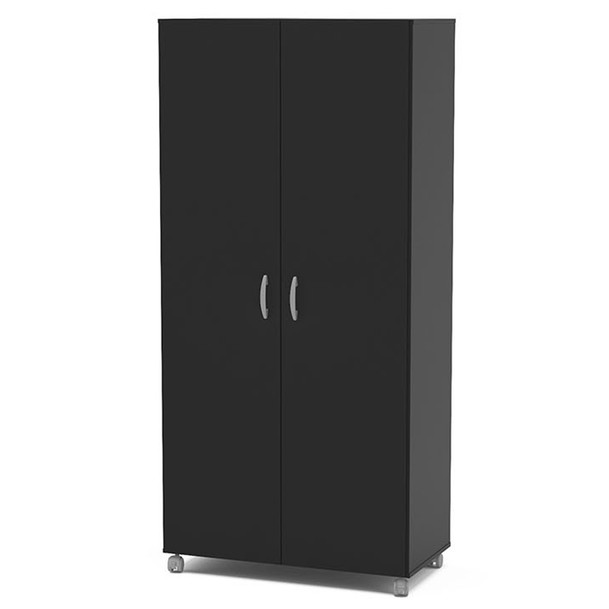 Armário Multiuso  2 Portas 1 Gaveta Preto - Panorama Sistemas