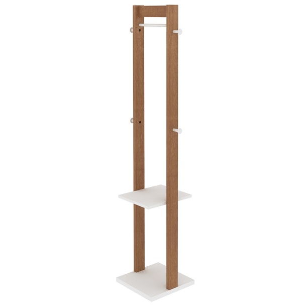 Cabideiro Mobili Branco/Bege - Panorama Sistemas