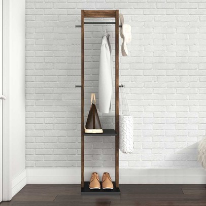 Cabideiro Mobili Marrom/Preto - Panorama Sistemas