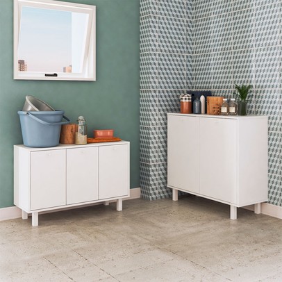 Lavanderia Completo 5 Portas Branco - Panorama Sistemas