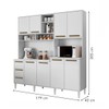 Armário de Cozinha 8 Portas 3 Gavetas Branco - Panorama Sistemas