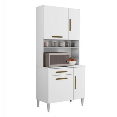 Armário de Cozinha 4 Portas 1 Gaveta Branco - Panorama Sistemas