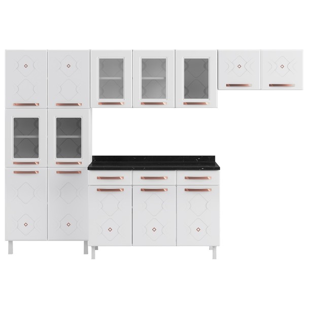 Cozinha Completa 14 Portas 3 Gavetas Branco - Panorama Sistemas