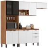 Cozinha Completa 10 Portas 2 Gavetas Marrom/Branco - Panorama Sistemas