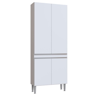 Paneleiro 4 Portas 2 Prateleiras Branco - Panorama Sistemas