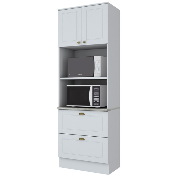 Torre Quente 2 Portas 2 Gavetas Branco - Panorama Sistemas