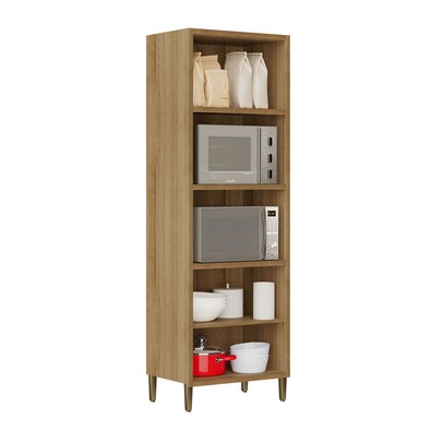 Torre Quente 3 Portas 2 Prateleiras Marrom/Branco - Panorama Sistemas