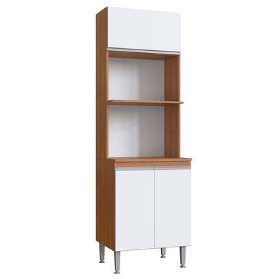 Torre Quente 3 Portas 2 Prateleiras Trqt Marrom/Branco - Panorama Sistemas