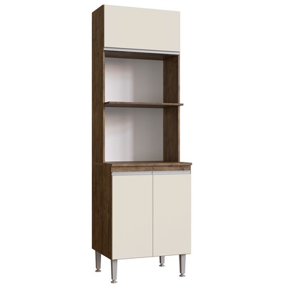 Torre Quente 3 Portas 2 Prateleiras Trqt Marrom/Bege - Panorama Sistemas