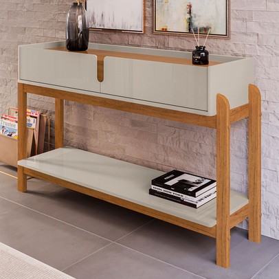 Aparador 2 Gavetas Marrom/Bege - Panorama Sistemas