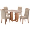 Mesa de Jantar 4 Lugares New Marrom/Bege - Panorama Sistemas