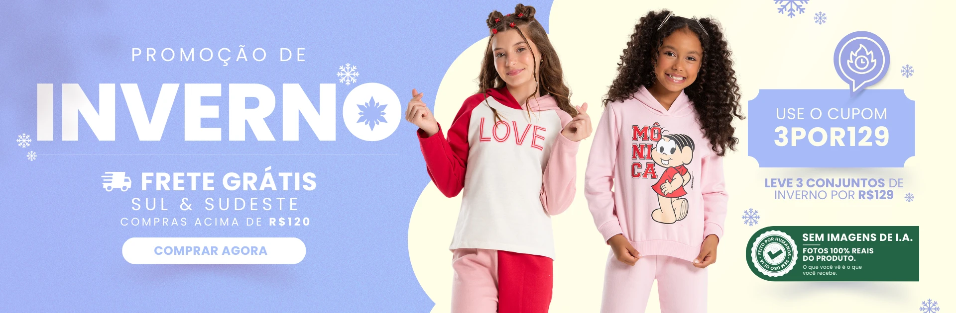 3 Conjuntos de Inverno por R$129