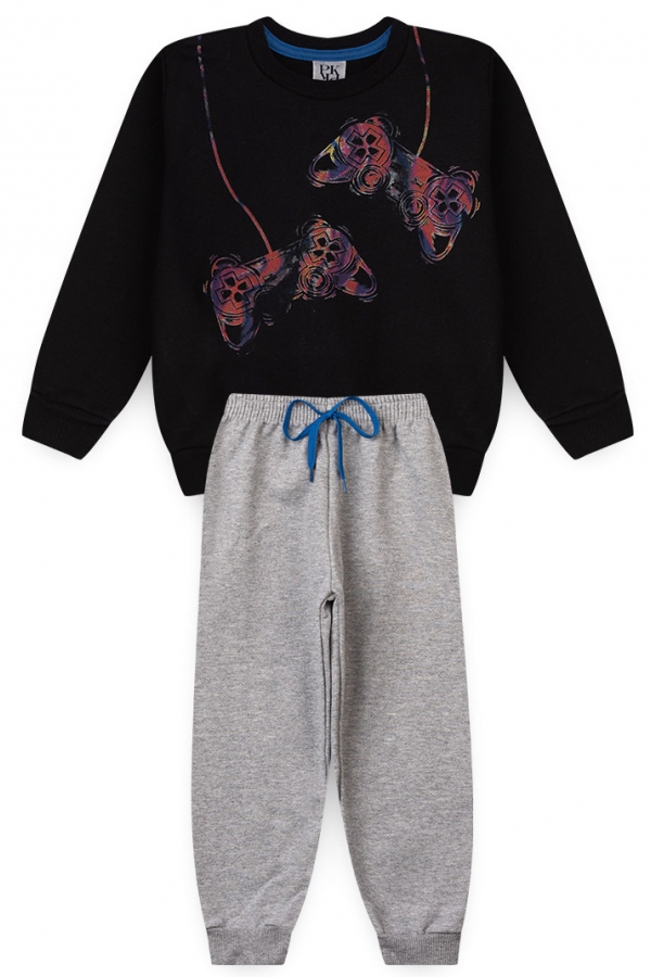 Conjunto Masculino Infantil Game Control Preto
