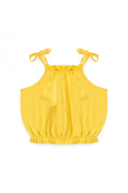 Conjunto Feminino Infantil Margaridas Amarelo