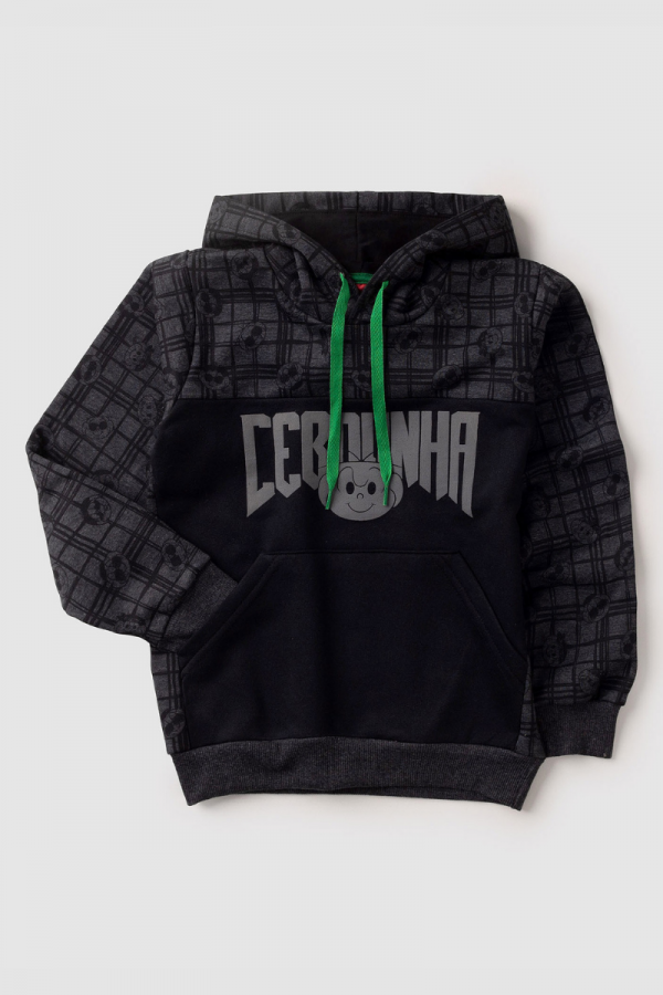 Casaco Masculino Infantil Cebolinha Chumbo