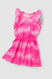 Vestido Infantil Feminino Tie Dye Pink