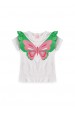 Conjunto Infantil Feminino Borboleta de Glitter Branco