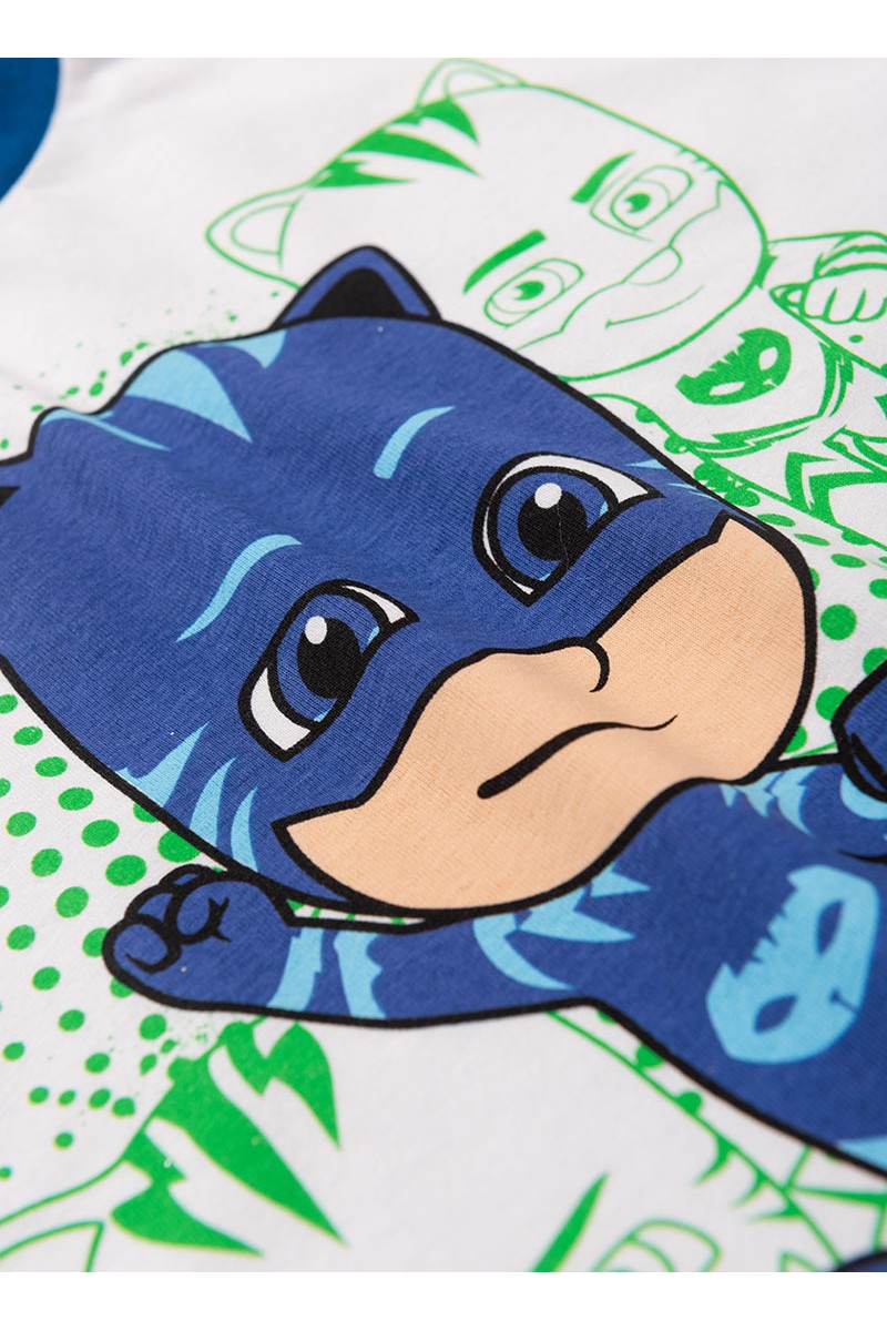 Conjunto PJ Masks Infantil - Camiseta Catboy E Short Com Estampa, Roupas Para Meninos 2T A 7T