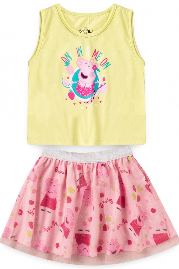 Conjunto Feminino Infantil Melon - Peppa Pig