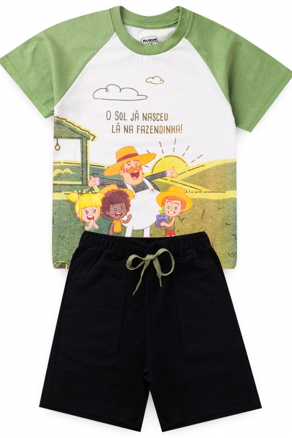 Conjunto Masculino Infantil O Sol Nasceu - Mundo Bita