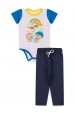 Body Masculino Infantil Cebolinha Cascão Chuva de Cores - Turma da Mônica