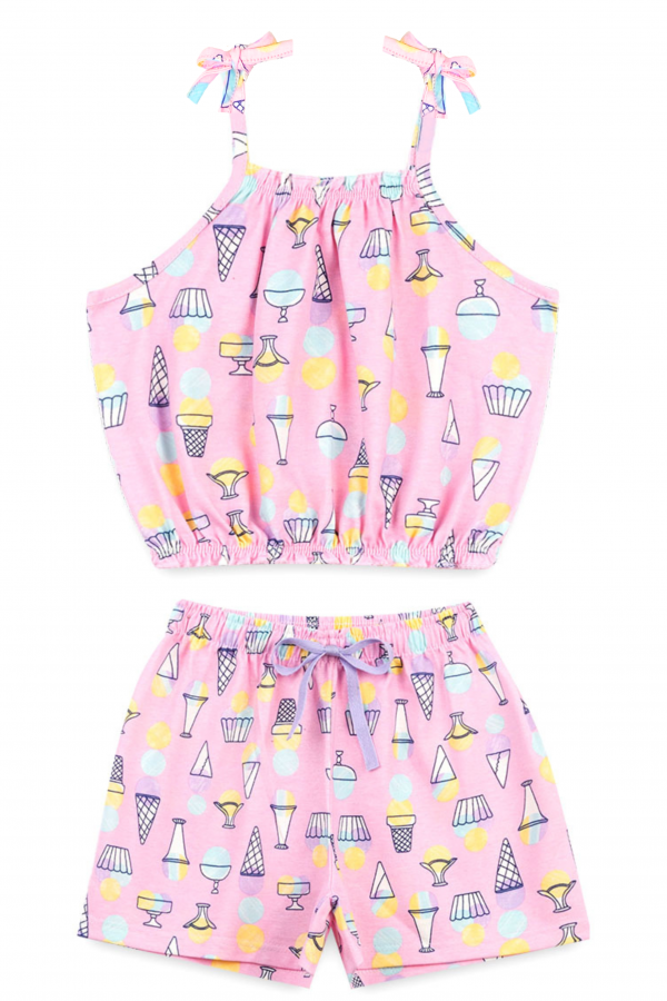 Conjunto Feminino Infantil Sorvetinho