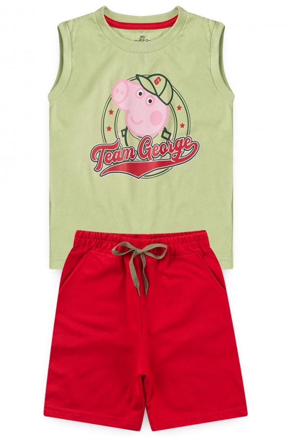 Conjunto Masculino Infantil Tean George - Peppa Pig