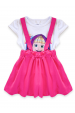 Conjunto Feminino Salopete Charmosa - Masha e O Urso