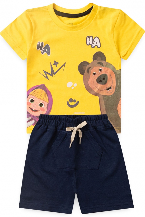 Conjunto Masculino Ha Ha Ha - Masha e O Urso