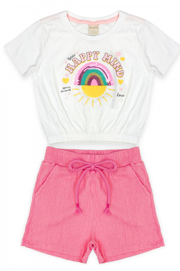 Conjunto Feminino Infantil Básico Cute Girl